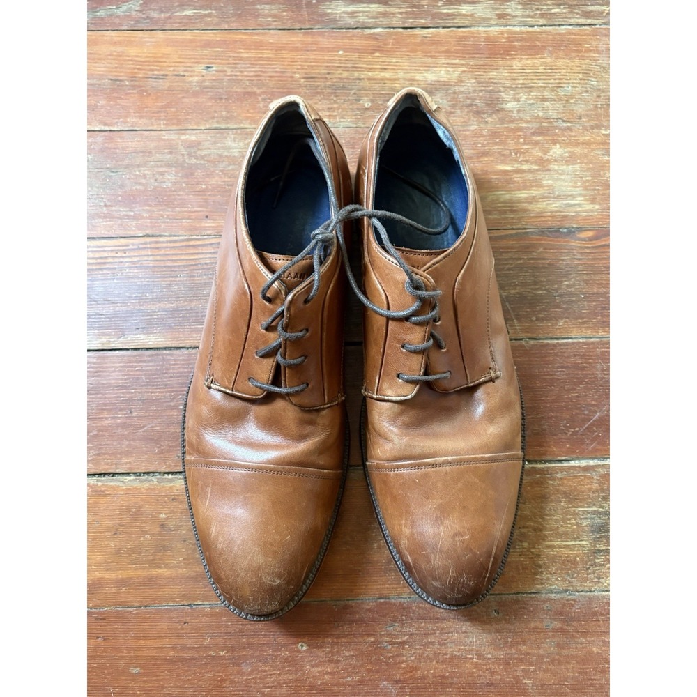 Cole Haan Benton Cap Toe Oxford II Brown Leather Dress Shoes Men's Size 10M